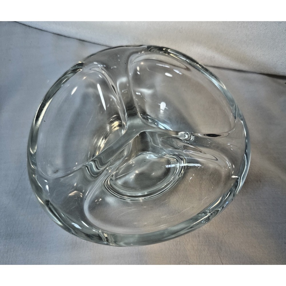 Vintage MCM Action International The Peace Orb Dish Bowl Crystal Trinkets